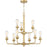 Craftmade Bridgestone 9 Light Chandelier, Satin Brass - 53029-SB