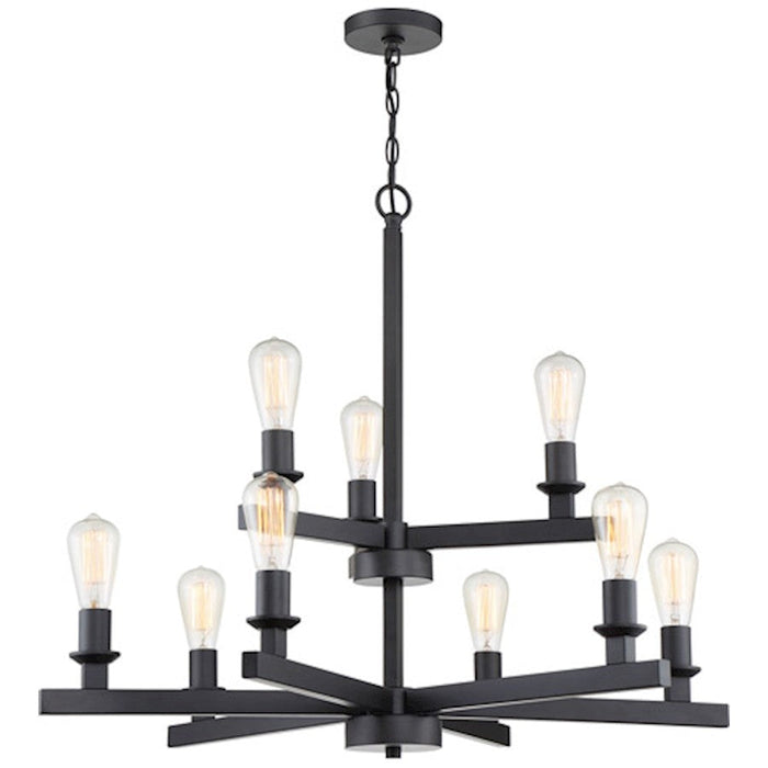 Craftmade Chicago 9 Light Chandelier, Flat Black - 53129-FB