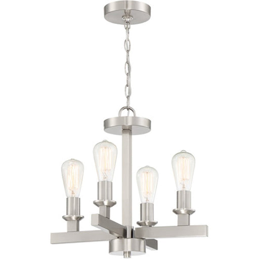 Craftmade Chicago 4 Light Convertible Semi Flush, Brushed Nickel - 53154-BNK