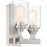 Craftmade Chicago 2 Light Wall Sconce, Brushed Nickel/Clear Seeded - 53162-BNK