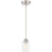 Craftmade Chicago 1 Light Mini Pendant, Brushed Nickel/Clear Seeded - 53191-BNK