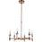 Craftmade Tarryn 6 Light Chandelier, Satin Brass - 53226-SB