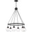 Craftmade Que 6 Light Chandelier, Flat Black/Clear Seeded - 53326-FB