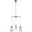 Craftmade Trystan 3 Light Chandelier, Brushed Polished Nickel/Clear - 53523-BNK