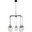 Craftmade Trystan 5 Light Chandelier, Flat Black/Clear - 53525-FB