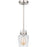 Craftmade Trystan 1 Light Mini Pendant, Brushed Nickel/Clear - 53591-BNK