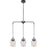 Craftmade Trystan 3 Light 6" Pendant, Flat Black/Clear - 53593-FB