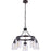 Craftmade Foxwood 5 Light Chandelier, Flat Black/Dark Teak - 53625-FBDT