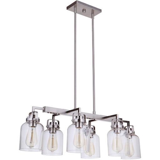 Craftmade Foxwood 6 Light Island Light, Brushed Polished Nickel - 53676-BNK