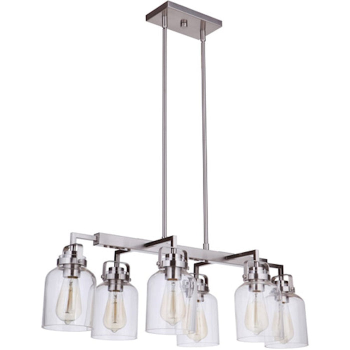 Craftmade Foxwood 6 Light Island Light, Brushed Polished Nickel - 53676-BNK