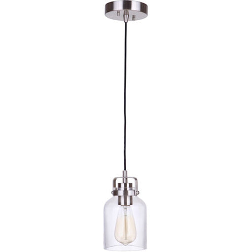 Craftmade Foxwood 1 Light Mini Pendant, Brushed Polished Nickel - 53691-BNK