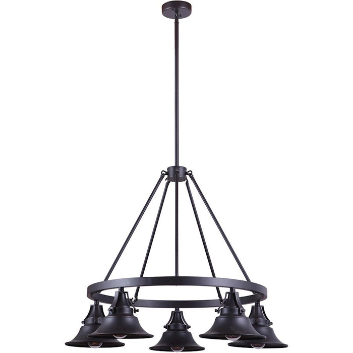 Craftmade Union 5 Light Outdoor Chandelier, Oiled Bronze Gilded - 54025-OBG