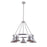 Craftmade Union 5 Light Outdoor Chandelier, Satin Aluminum - 54025-SA