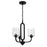 Craftmade Collins 3 Light Chandelier, Flat Black - 54223-FB