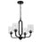 Craftmade Collins 4 Light Chandelier, Flat Black - 54224-FB