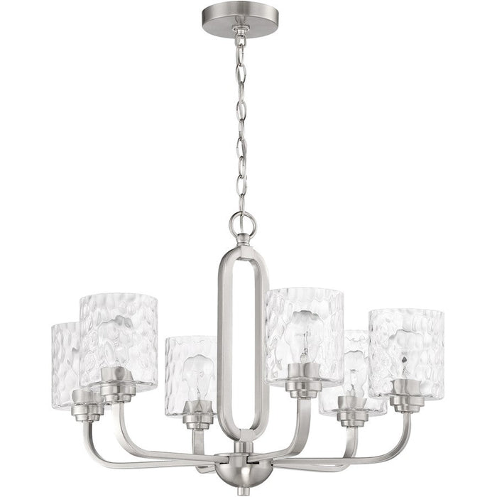 Craftmade Collins 6 Light Chandelier, Brushed Polished Nickel - 54226-BNK