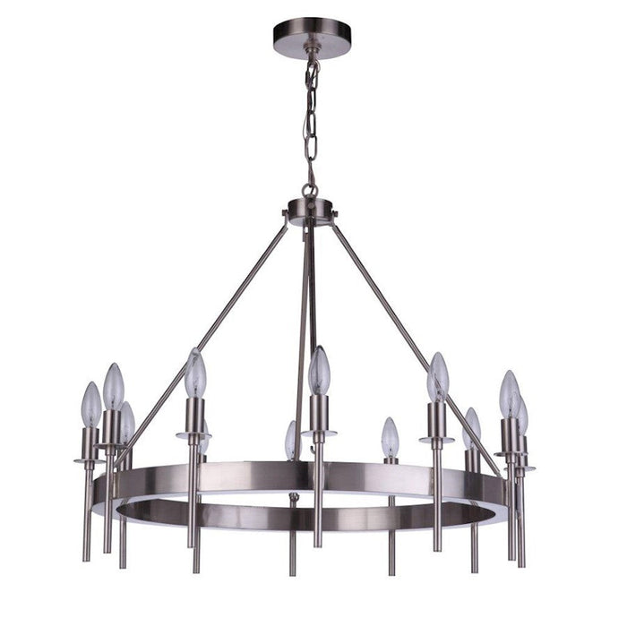 Craftmade Larrson 12 Light Chandelier, Nickel - 54312-BNK