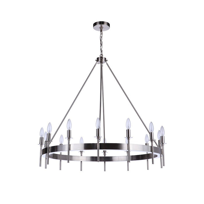 Craftmade Larrson 14 Light Chandelier, Nickel - 54314-BNK