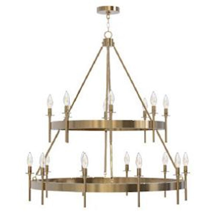 Craftmade Larrson 18 Light Chandelier, Satin Brass - 54318-SB