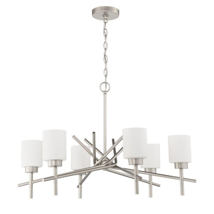 Craftmade Cadence 6 Light Chandelier, Satin Nickel - 54626-SN