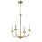 Craftmade Stanza 4 Light Chandelier, Polished Nickel/Brass - 54824-BNKSB