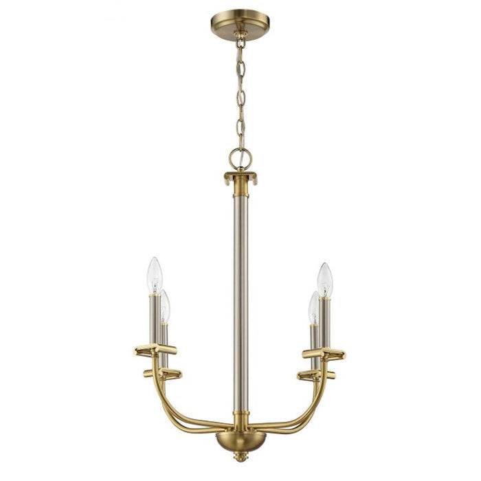 Craftmade Stanza Chandelier, Polished Nickel/Brass