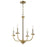 Craftmade Stanza Chandelier, Polished Nickel/Brass