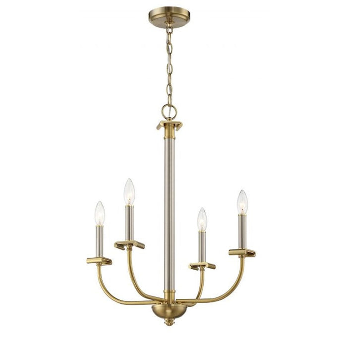 Craftmade Stanza Chandelier, Polished Nickel/Brass