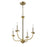 Craftmade Stanza Chandelier, Polished Nickel/Brass