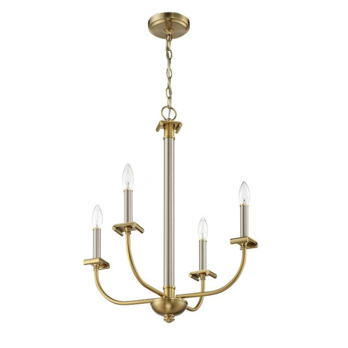 Craftmade Stanza Chandelier, Polished Nickel/Brass