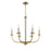 Craftmade Stanza Chandelier, Polished Nickel/Brass