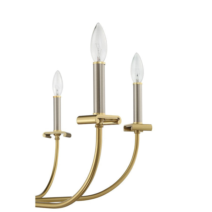 Craftmade Stanza Chandelier, Polished Nickel/Brass