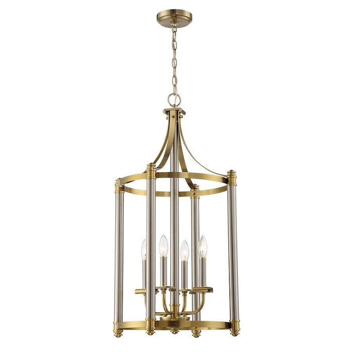 Craftmade Stanza 4 Light Foyer, Polished Nickel/Brass