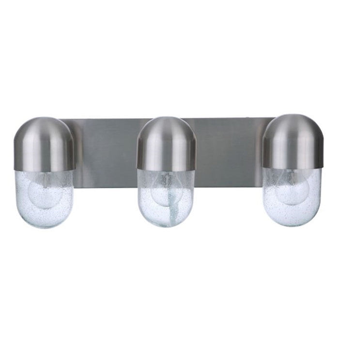 Craftmade Pill 3 Light Vanity, Brushed Polished Nickel - 55003-BNK