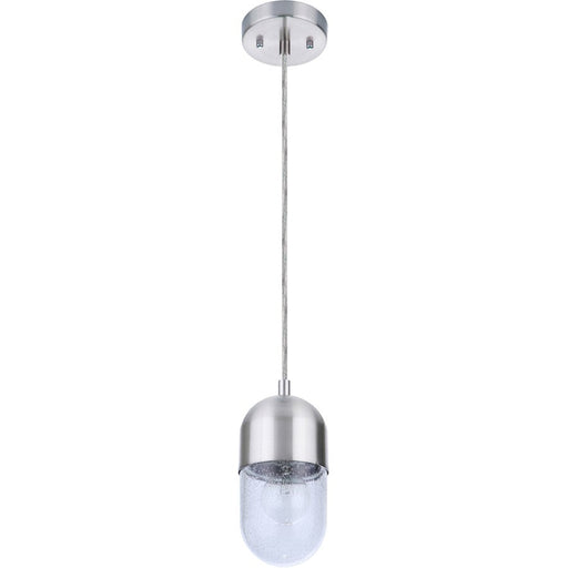 Craftmade Pill 1 Light Mini Pendant, Brushed Polished Nickel - 55091-BNK