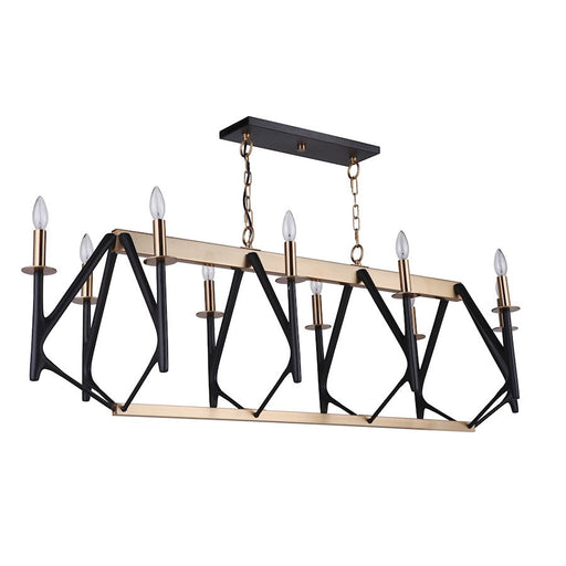 Craftmade Reserve 10 Light Island, Black/Brass/Nickel - 55570-FBSB