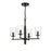 Craftmade Hailie 4 Light Chandelier, Flat Black - 55624-FB