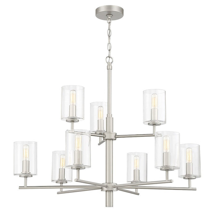 Craftmade Hailie 9 Light Chandelier, Satin Nickel - 55629-SN