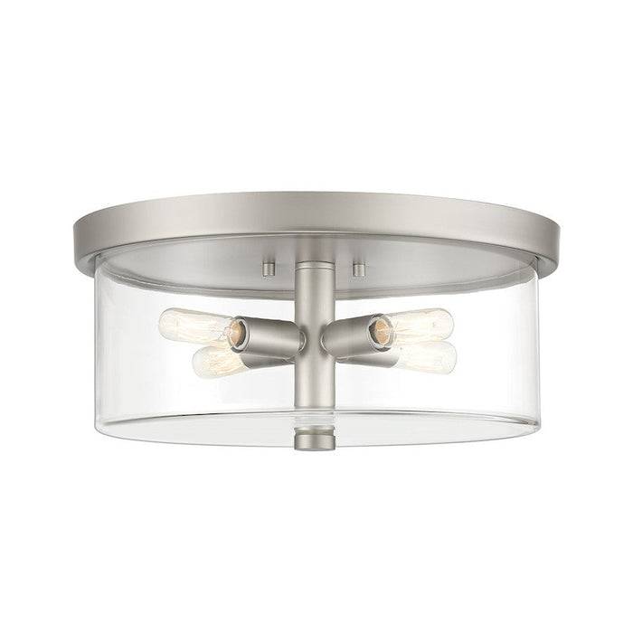 Craftmade Hailie 4 Light Flush Mount, Satin Nickel - 55684-SN