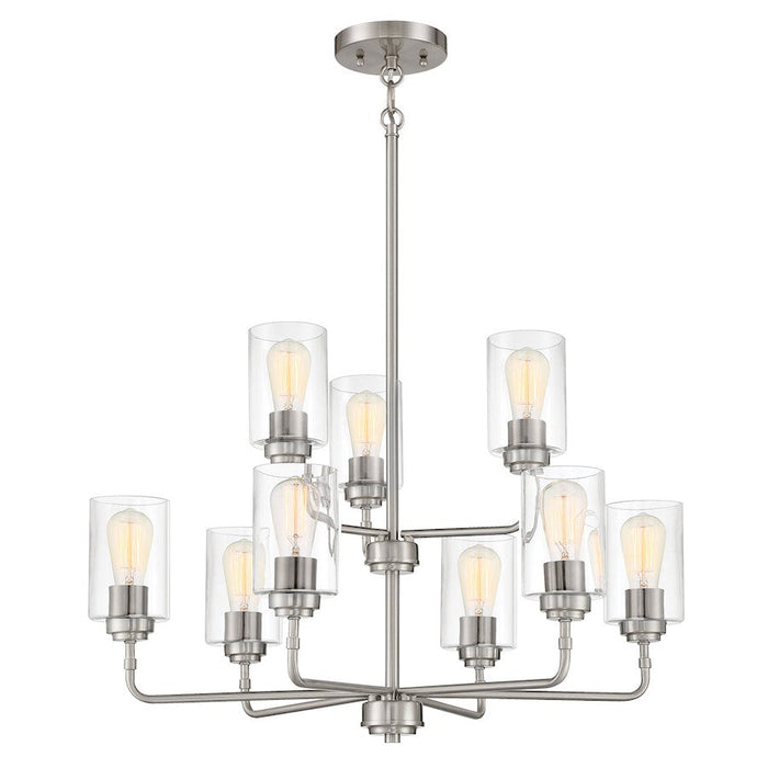 Craftmade Stowe 9 Light Chandelier, Nickel - 56029-BNK