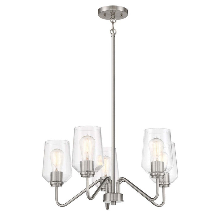 Craftmade Shayna 5 Light Chandelier, Nickel - 56125-BNK