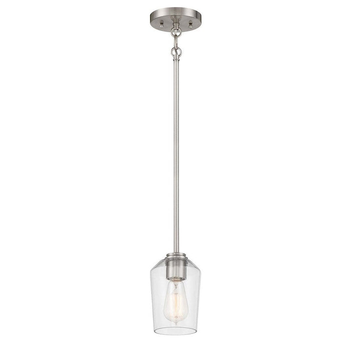 Craftmade Shayna 1 Light Mini Pendant, Nickel - 56191-BNK