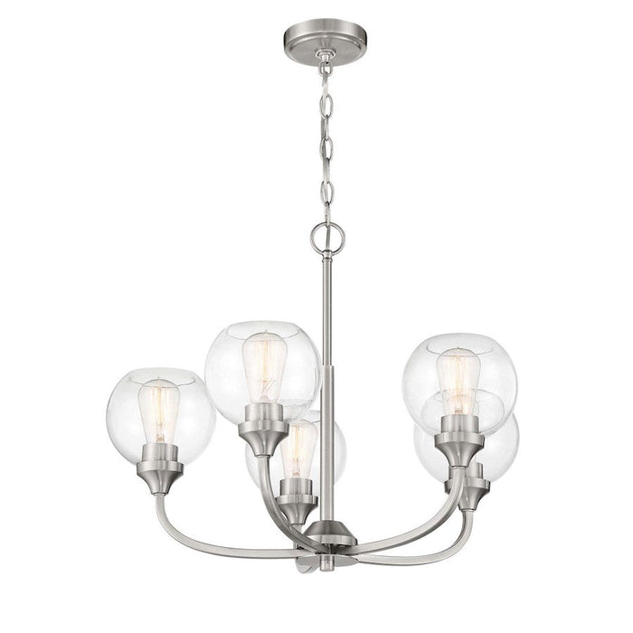 Craftmade Glenda 5 Light Chandelier, Nickel - 56225-BNK