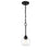 Craftmade Glenda 1 Light Mini Pendant, Flat Black - 56291-FB