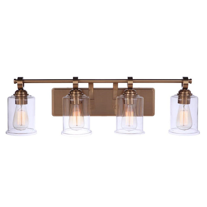 Craftmade Romero 4 Light Vanity, Satin Brass - 56404-SB