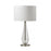 Craftmade 27" Table Lamp, Brushed Polished Nickel/Off White Linen - 86243