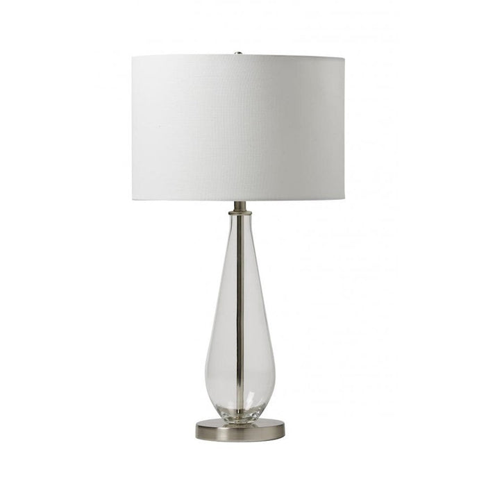 Craftmade 27" Table Lamp, Brushed Polished Nickel/Off White Linen - 86243