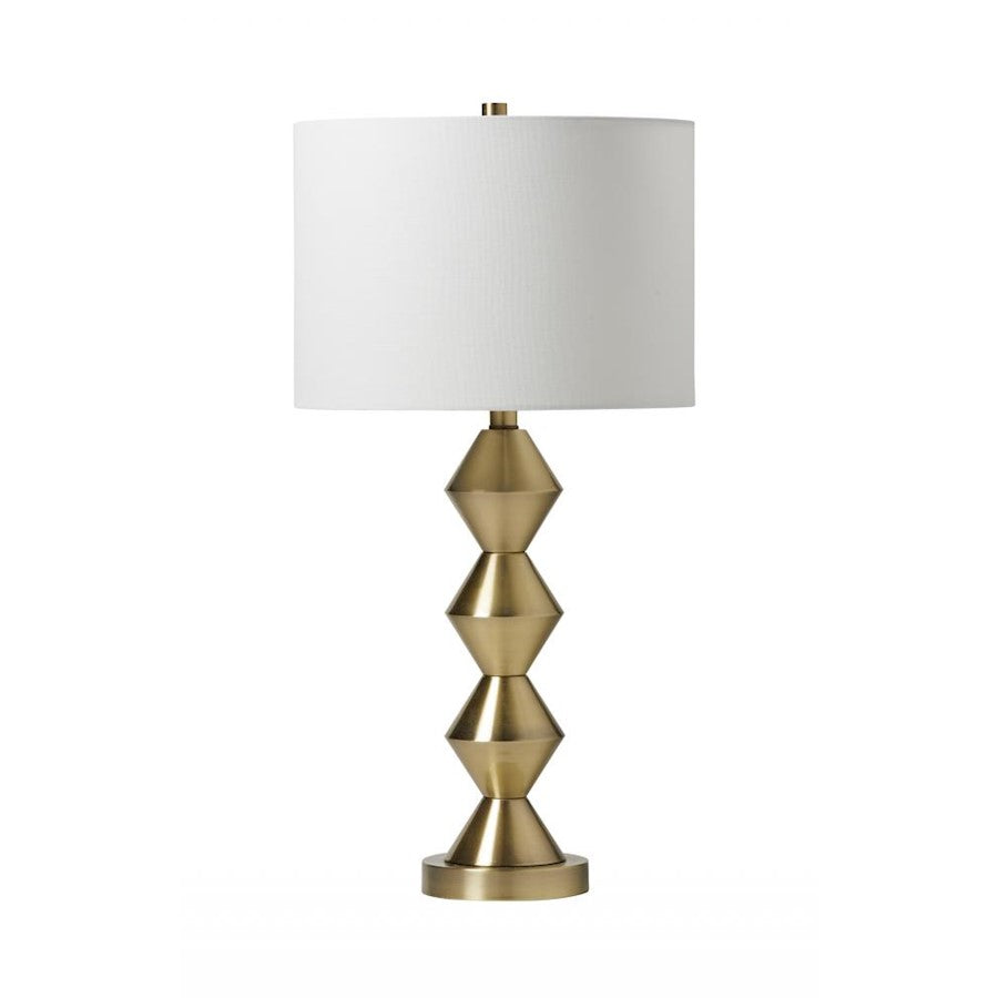 Craftmade 27" Table Lamp, Satin Brass/Off White Linen - 86244