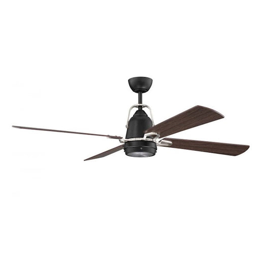 Craftmade 52" Beckett Ceiling Fan, Flat Black/Brushed Nickel - BEC52FBBNK4