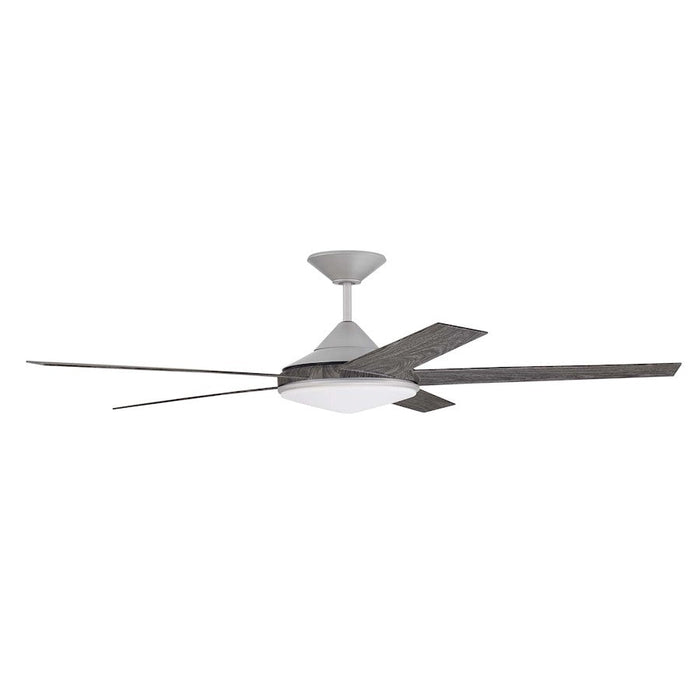 Craftmade Delaney 60" Ceiling Fan, Nickel/Greywood blades/Light kit - DLY60PN5